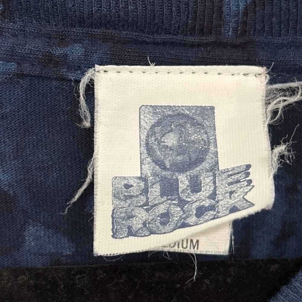Blue Rock Tee Shirt Tie Dye Nature Woods Wolf Made In USA size Medium - Picture 5 of 9